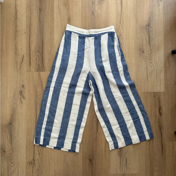 Madewell Pants - Madewell Huston Blue Stripe Linen Pant